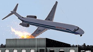 Crashing Immediately After Takeoff in Detroit  Alarming Silence  Northwest Airlines 255 [upl. by Akinehc647]