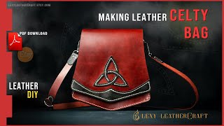 Lexy Leather Craft  Leather DIY  Making leather bag [upl. by Aihsakal544]