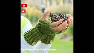 Fingerless gloves crochet design  easy gloves design [upl. by Ibed]