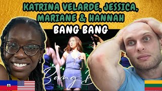 REACTION TO KATRINA VELARDE JESSICA MARIANE amp HANNAH  Bang Bang Live at Viva Cafe [upl. by Allehcim]