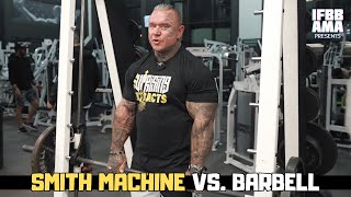 The Essentials of Bodybuilding Smith Machine Vs Barbell [upl. by Zollie127]