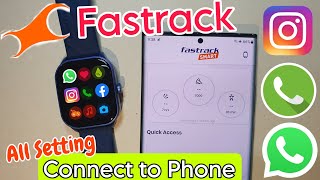 fastrack smart watch connect kaise kare apni phone  fastrack Smartwatch me apni photo kaise lagaye [upl. by Ainahs]