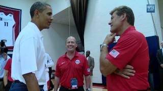 Behind the Scenes with President Obama amp Team USA Basketball [upl. by Hacceber358]