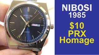 NIBOSI PRX Quartz Homage Watch Unboxing and Review NI2658 [upl. by Eceela]