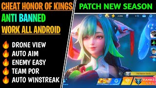 🔥 CHEAT HONOR OF KING MOD MENU ANTIBANNED WORK RANK NONROOT TERBARU DRONE VIEW AUTO AIM SKILL [upl. by Enalda]