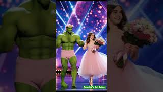 Pretty Girl and The Hulk on Americas Got Talent Stage talent [upl. by Nahij]