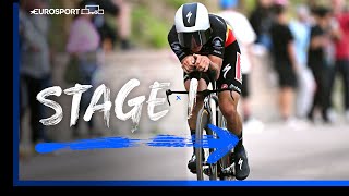 Giro DItalia 2023 Stage 1 Final Minutes  Riders Face Tricky Time Trial  Eurosport [upl. by Nimad]