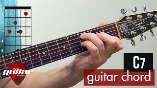 How to play the C7 chord  Beginner guitar lesson [upl. by Armand9]