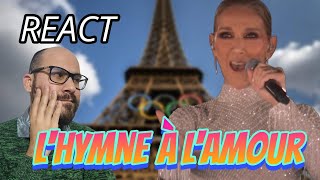 ELA APARECEU  REAGINDO A CÉLINE DION CANTANDO NA ABERTURA DAS OLIMPÍADAS DE PARIS  REACT [upl. by Leihcim]