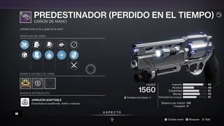 COMO CONSEGUIR PREDESTINADOR EXPERTO PERDIDO EN EL TIEMPO DESTINY 2 [upl. by Sew]