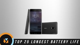 Top 25 Smartphones with the Longest Battery Life [upl. by Gnuoy136]