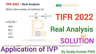 TIFR 2022 Mathematics Solution  Real Analysis Solution  Application of IVP  By Sudip Kumar PMA [upl. by Loretta]