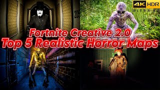 Top 5 Realistic Scary Horror Maps Fortnite Creative 20 Map Codes In Description PS5 4K [upl. by Eimarej]