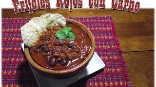 Receta Frijoles Rojos con Carne [upl. by Zonnya]