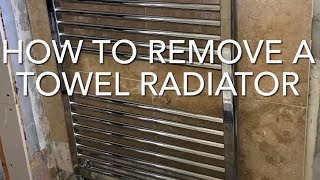 How To Remove A Towel Radiator Removing A Ladder Radiator Home DIY [upl. by Pickar]