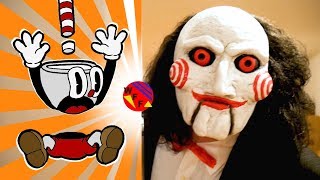 CupHead vs Jigsaw the Puppet  Featuring Slappy the Dummy WeeeClown Around [upl. by Nisotawulo]