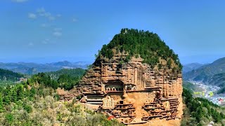 One of the four largest grottoes in China Tianshui Maijishan Grottoes【Curious China】 [upl. by Ysdnil]