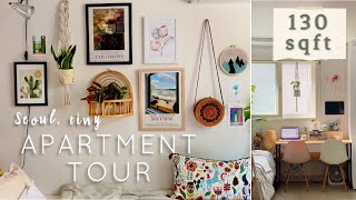 Tiny Studio Apartment Tour 2023  Seoul Korea cozy 450month small home  Rental Tips [upl. by Ingrid]