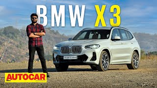 2022 BMW X3 review  Fun SUV gets a funky makeover  First Drive  Autocar India [upl. by Efthim]