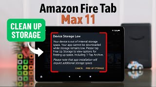 Amazon Fire Tablet Device Storage Low  Free Up Space on Max 11 [upl. by Sidnala]