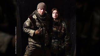 Ukrainian couple married amid Russian invasion joins fight [upl. by Aicilla774]