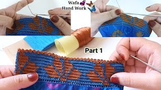 How to crochet Sleeves On a Dress Qureshia Design Kameez Qureshia Desgain Do Colour meinSleeves🧵 [upl. by Wertheimer]