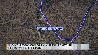 Woman 2 kids hit by vehicle in Santa Fe deputies search for driver [upl. by Susejedairam194]