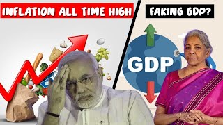 India Inflation 14Month High Stock Market Crash  are we faking GDP data [upl. by Dwight179]