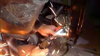 Auto Body Mig Welding a Side Panel on [upl. by Netsyrk]