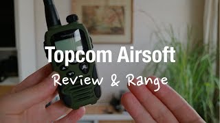 Topcom Twintalker 9500  Airsoft Walkie Talkies Review and Range Test [upl. by Laband191]