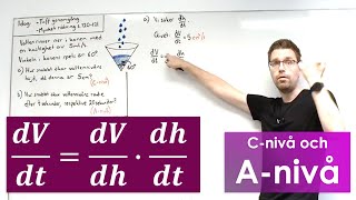 Matematik 4 SVÅR AUPPGIFT Samband mellan förändringshastigheter tillämpningar av kedjeregeln [upl. by Reynold378]