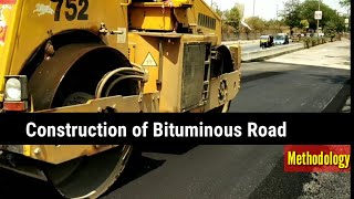 Construction of Bituminous Concrete Roadwork methodology amp Procedure Asphalt road [upl. by Rasure]