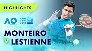 Match Highlights Thiago Monteiro v Constant Lestienne  Australian Open 2023  Wide World of Sports [upl. by Annawoj]