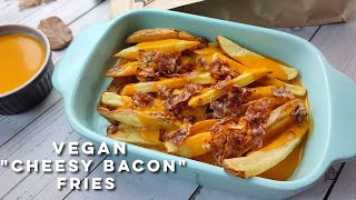 Easy Vegan quotCheesy Baconquot Fries  Healthy Comfort Food [upl. by Enyaj277]