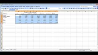 Tuto  Les bases dExcel 12 Les tableaux et la somme automatique [upl. by Noland]