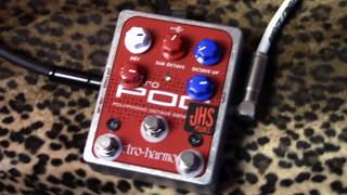 JHS QUADRA POG mod on Electro Harmonix Micro Pog demo with Les Paul [upl. by Ettennod719]