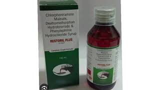 RESTORIL PLUS Syrup Chlorpheniramine Maleate Dextromethorphan Hydrobromide Phenylephri Hydrochloride [upl. by Yvi]