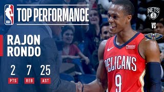 Rajon Rondo Dishes a CAREERHIGH 25 Assists vs Nets  December 27 2017 [upl. by Abocaj]