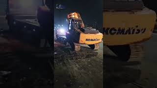 Excavator Komats PC 210 LC shifting on excavation purpose [upl. by Alesandrini109]