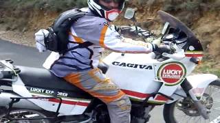 Cagiva Elefant 900 IE Hill climbing [upl. by Eliam]