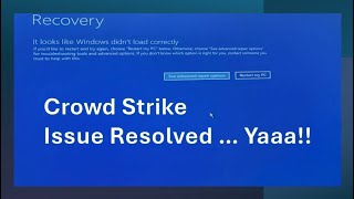 Fix Crowd strike Blue Screen error  How to Fix Crowd Strike Dump error  100 Solution [upl. by Ehsrop]