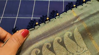 Simple and easy krosha kuch design trending krosha kuch design saree [upl. by Sibylle]