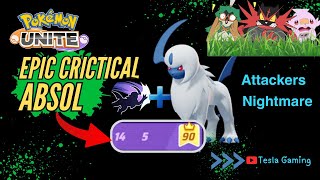 Win Every match with critical Absol Piokemon unite tesla gaming [upl. by Drofkcor25]