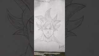 Goku Ultra Mastered instinct sketch by Parnika sketchdrawingbyparnikagokushorts [upl. by Consuela112]