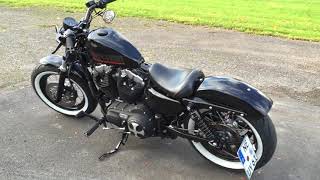 Harley Davidson 48 Forty Eight fold exhaust Jekyll amp Hyde WOUW [upl. by Vevay]