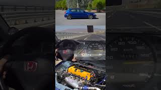 Honda Civic EK K20 TypeR Swap  100200 kmh Acceleration  Top Speed  Epic VTEC Sound [upl. by Llezo]