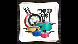 NutriChef 15Piece Non Stick Kitchen Cookware Set PFOAPFOSFree Order plz httpsamznto3ZVDrlJ [upl. by Sifan76]