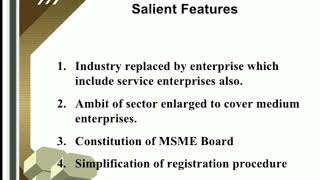 MSME ACT 2006 SALIENT FEATURES [upl. by Zosema]