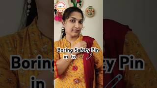 Diy 🦋 saree pin shorts handmade diyhacks safetypin sareepins lifehacks diyacceissories [upl. by Refiffej665]