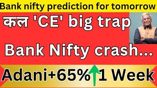 bank nifty prediction for tomorrow  stock market prediction for tomorrow [upl. by Keyes]